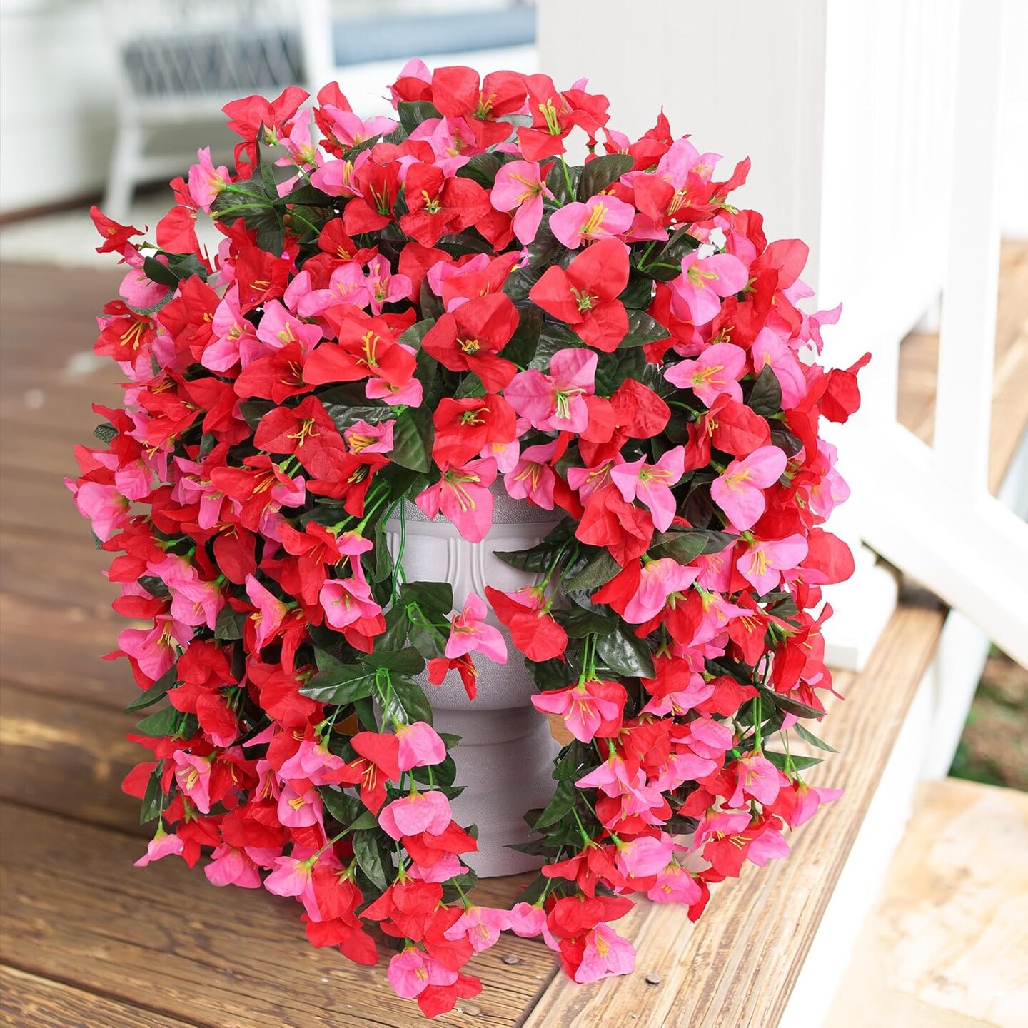 2pcs Fake Faux Bougainvillea Artificial Flowers Plants