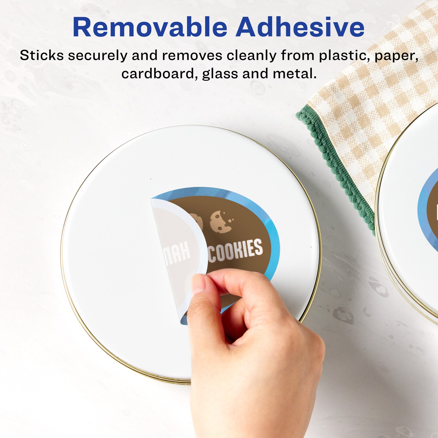 Avery Matte White Removable Oval Labels with Sure Feed Technology, Print-to-the-Edge, 4.25" x 3.25"