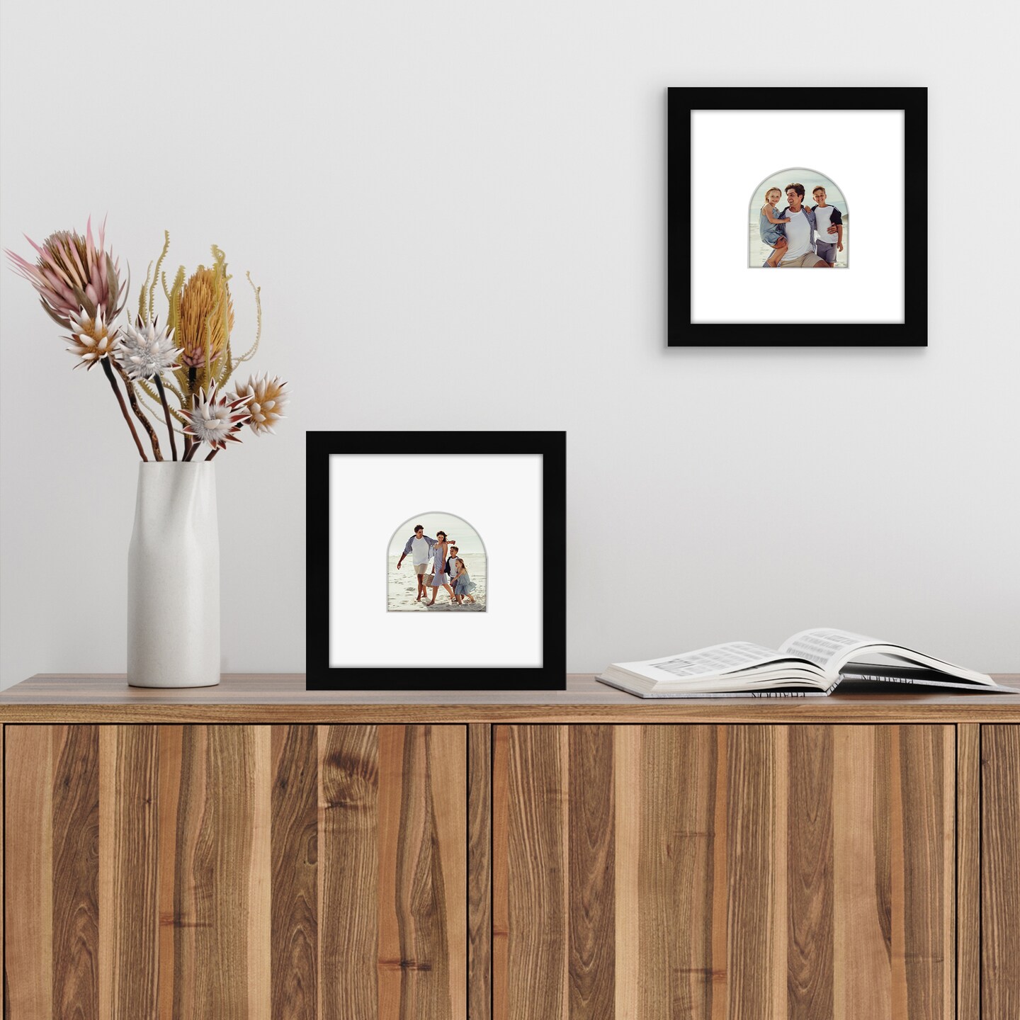 Americanflat Picture Frame with Arch-Shaped Mat - Ideal for Any Room, Living Rooms, Dorm Room