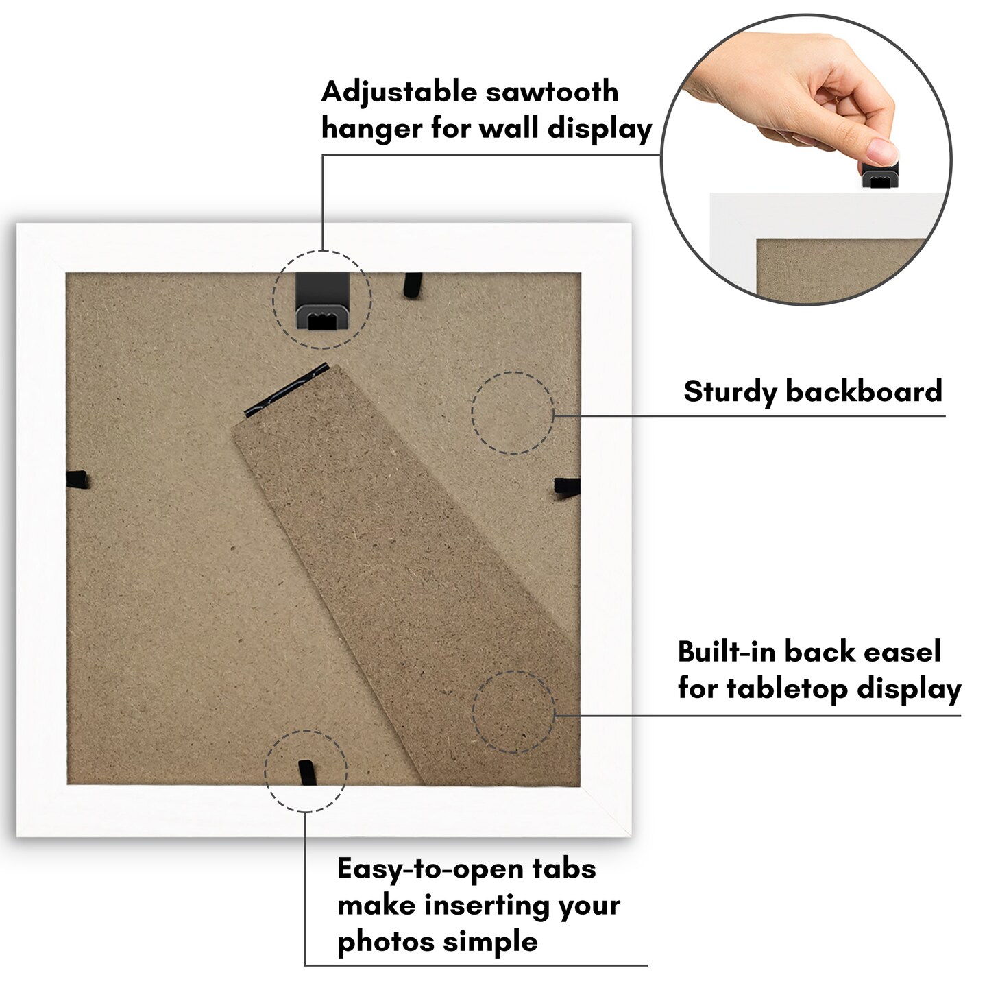 Americanflat Picture Frame with Round-Shaped Mat - Ideal for Any Room, Living Rooms, Dorm Room