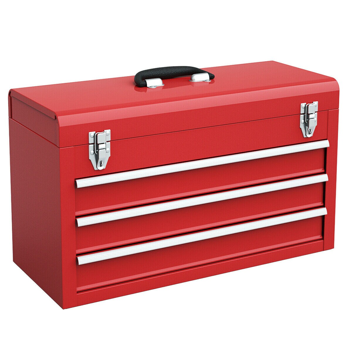 Costway Portable Tool Chest Box Storage Cabinet Garage Mechanic Organizer 3 Drawers Black/Red/Blue