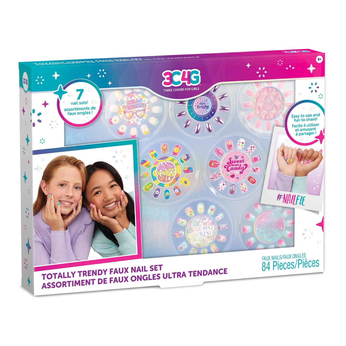 3C4G: Totally Trendy Faux Nail Sets, 84 Pieces
