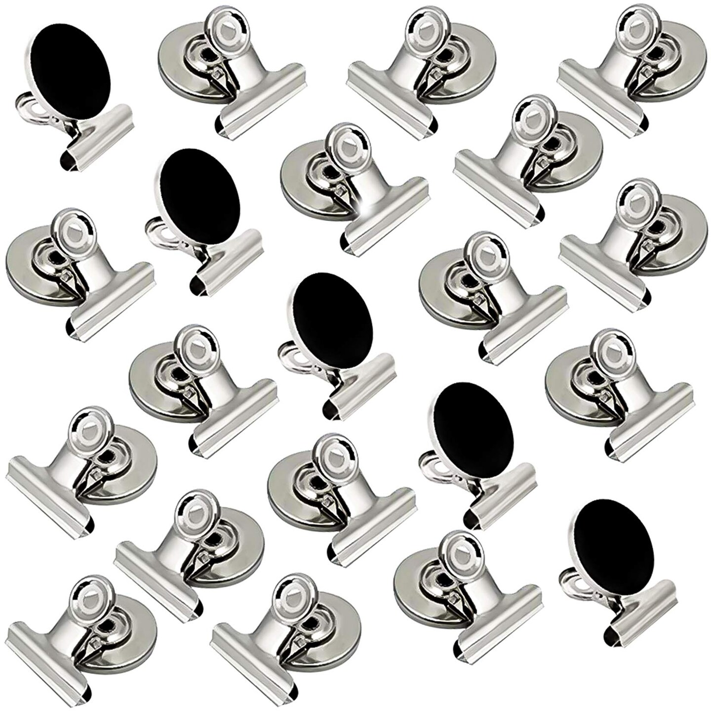20 Pieces Fridge Refrigerator Magnets, Strong Magnetic Clips for Whiteboard, Office, Locker, Photo Displays, Heavy Duty Magnetic Clips (30mm Wide)