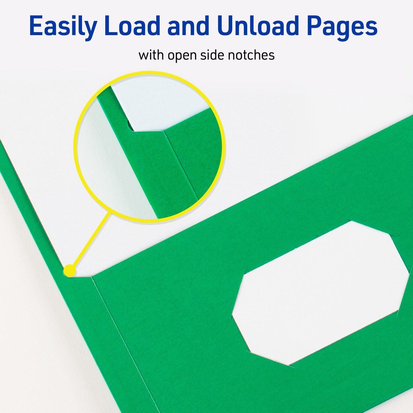 Avery Two Pocket Folders with 3 Prong Fasteners, Holds 70 Sheets, 25 Green Folders (47977)