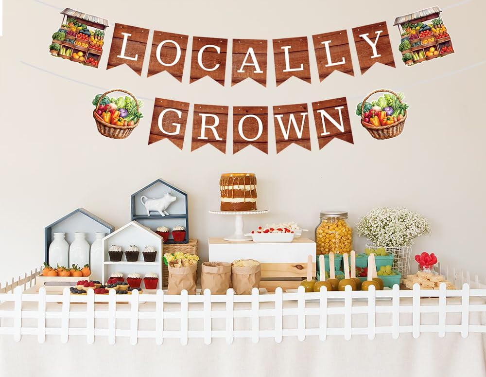 Baby Shower Decorations Locally Grown Pre-Strung Spring Fall Fruit