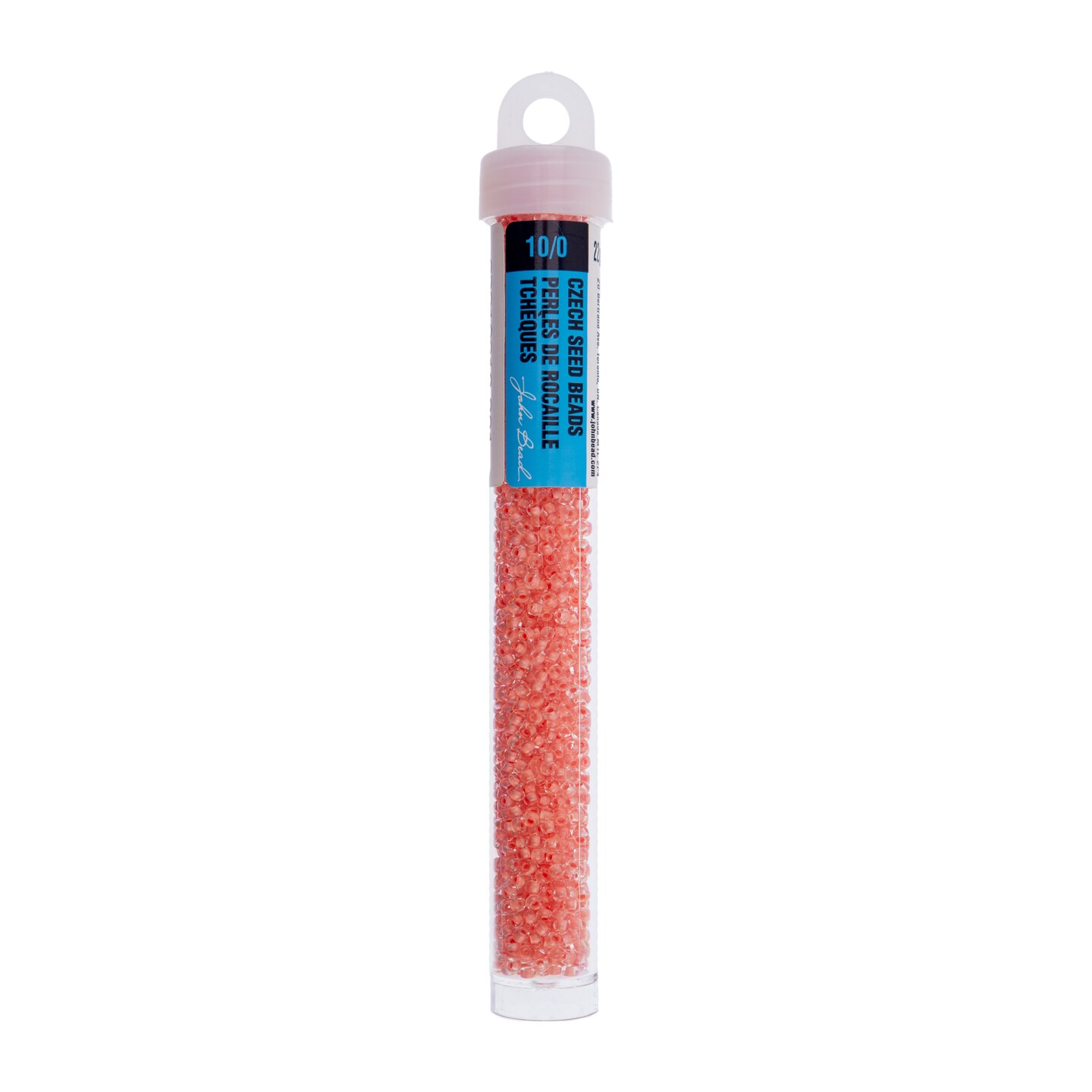 John Bead 10/0 Color Lined Terra Coated Czech Glass Seed Beads, 22g