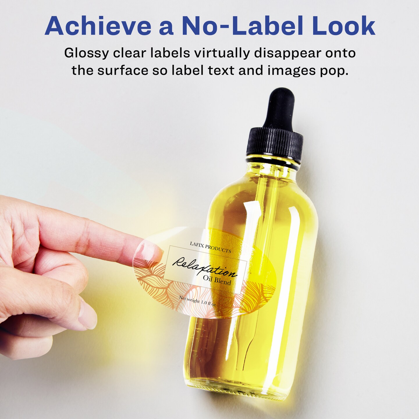 Avery Glossy Clear Oval Labels with Sure Feed, 4&#x22; x 6&#x22;