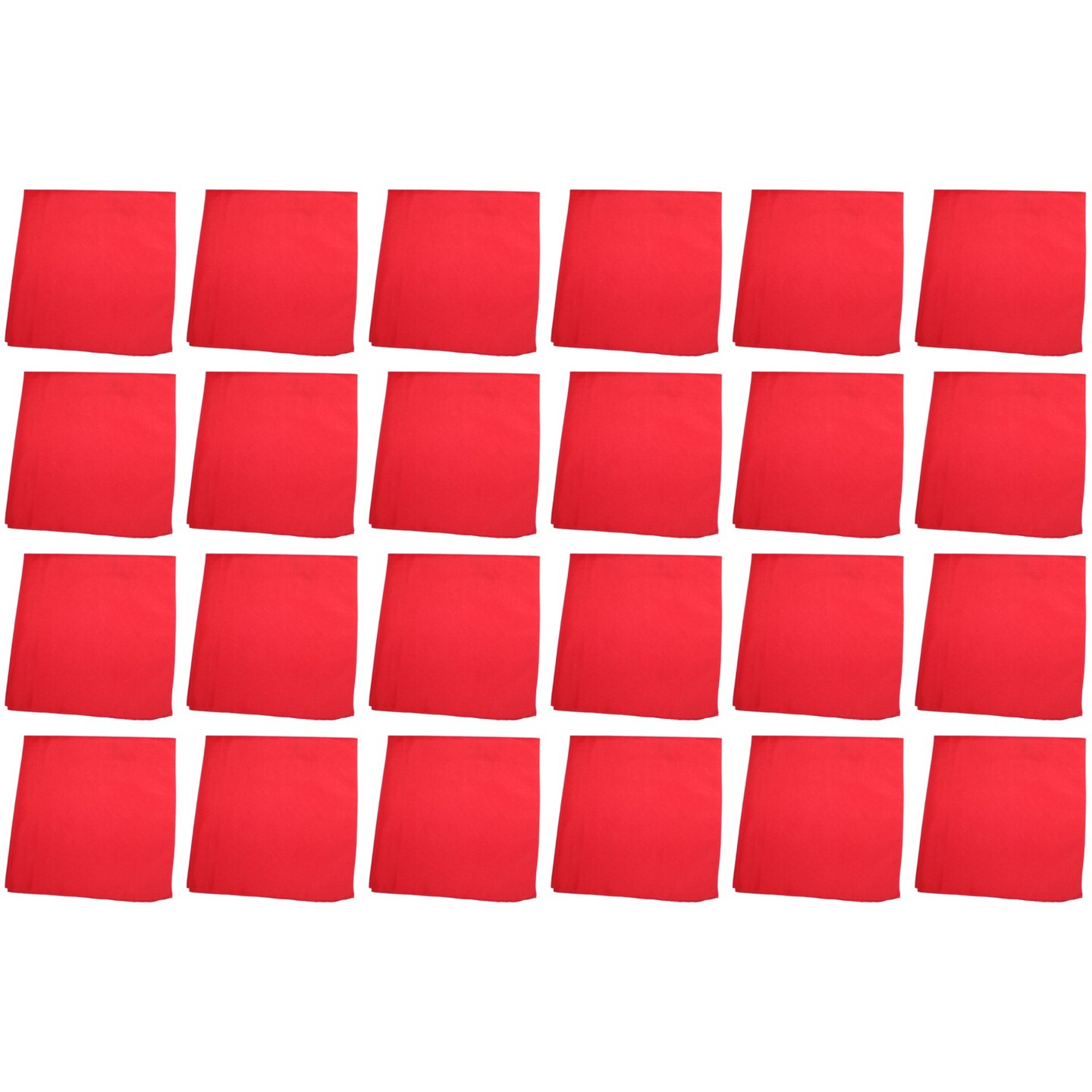 24 Pack Solid Polyester Bandanas Bulk Set for Crafts Costumes or Teams