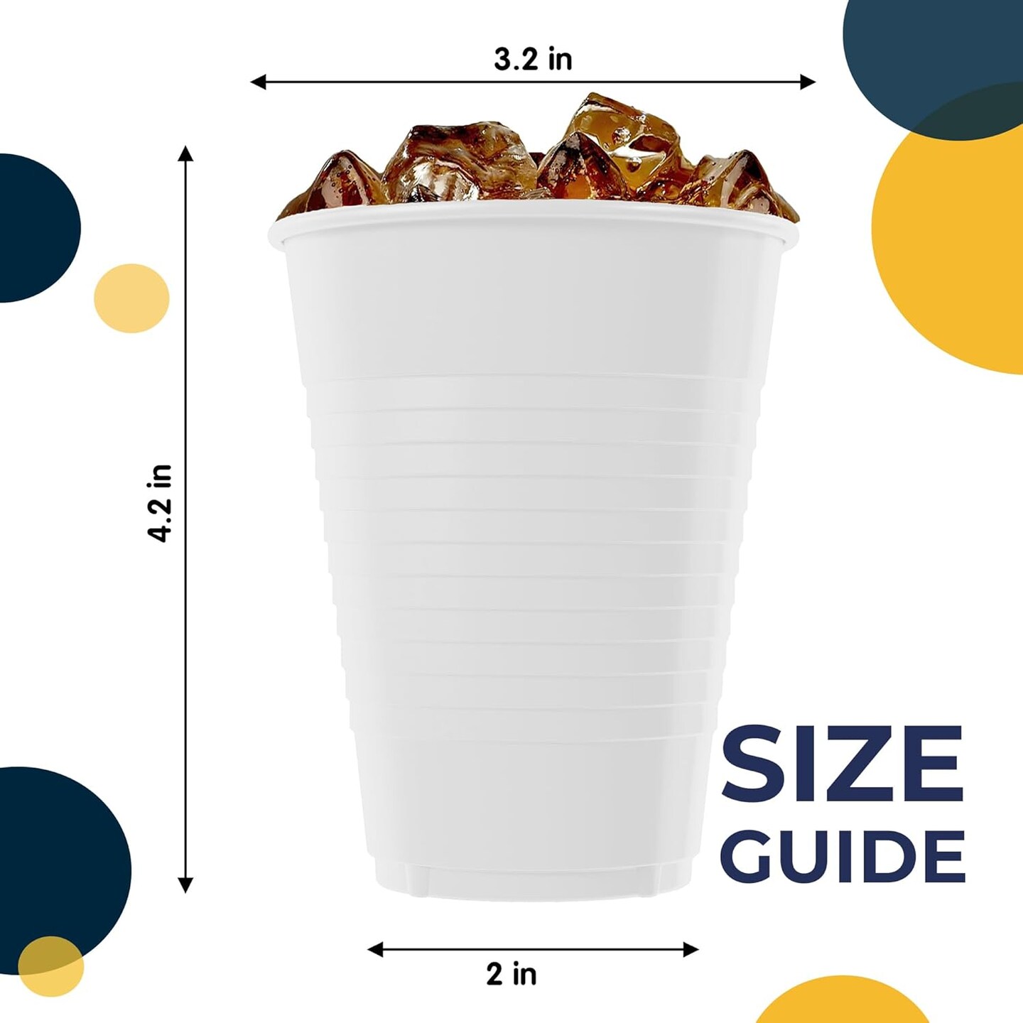 Exquisite Party Solids 12 Oz Plastic Cups – 100 Pack Disposable Cups for Parties & Events | Durable Plastic Party Cups | Bulk Drink Cups for Soda, plastic cup | Recyclable Disposable Cups for Everyday Use & Celebrations