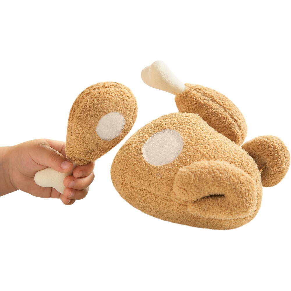 HABA Roast Chicken Soft Play Food, Pretend Play Toys for Kids Kitchen, 5-Piece Food Toys Set from Quality Fabric with Detachable Sections, Ages 3+