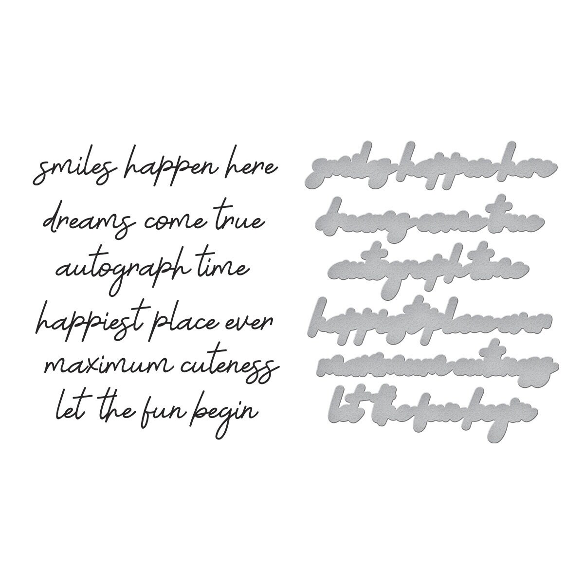 Spellbinders BetterPress Press Plate & Die Set-Magic Sentiments