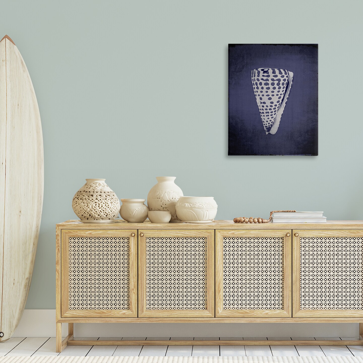Stupell Industries Nautical Cone Shell Canvas Wall Art Design by Graffi*tee Studios
