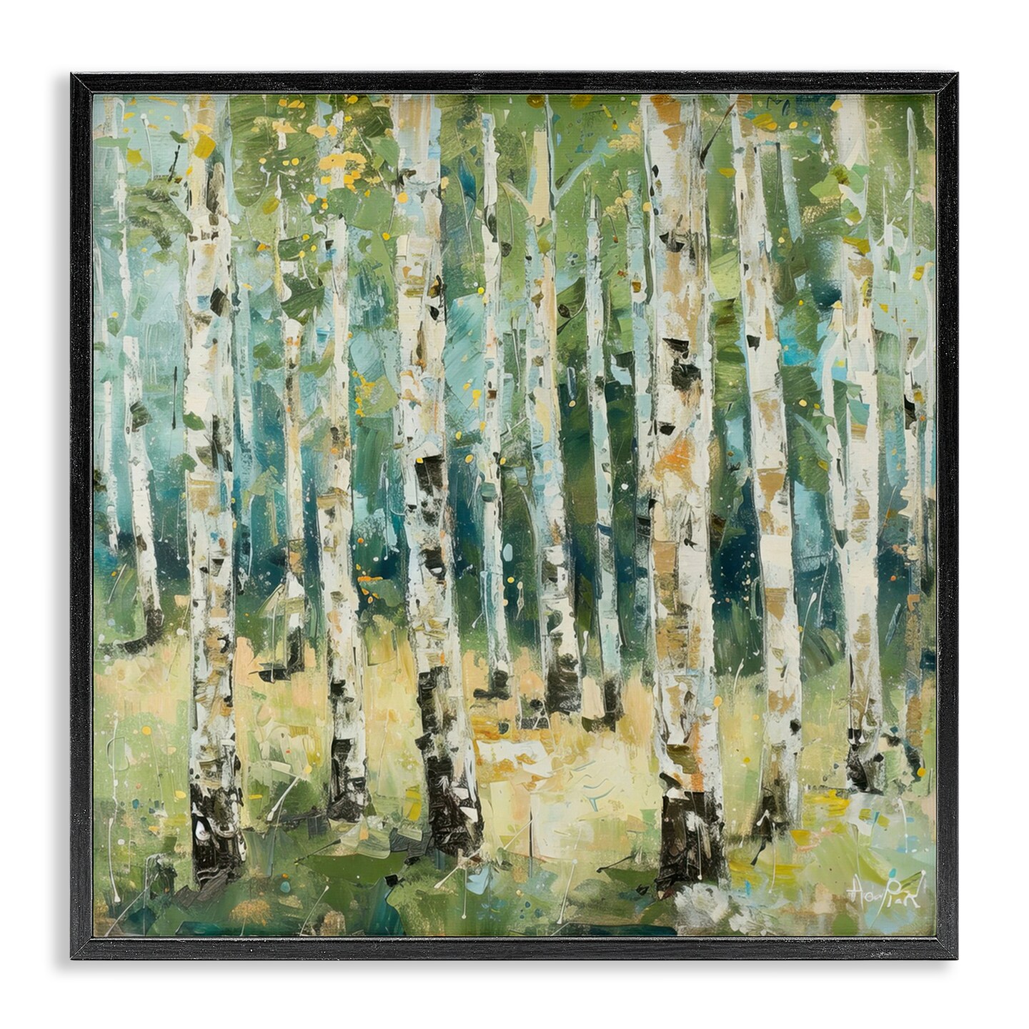 Stupell Industries Natural Birch Grove Framed Giclee Wall Art Design by LSR Design Studio
