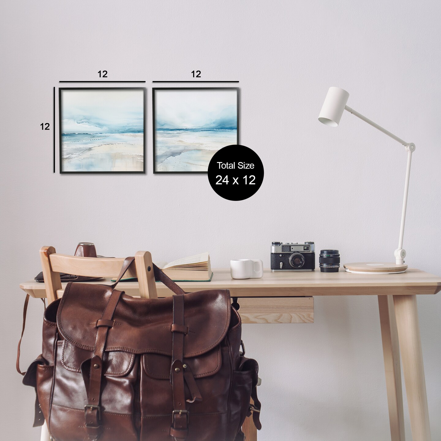 Stupell Industries Ocean Tide Abstraction 2pc Framed Giclee Wall Art Set Design by Irena Orlov