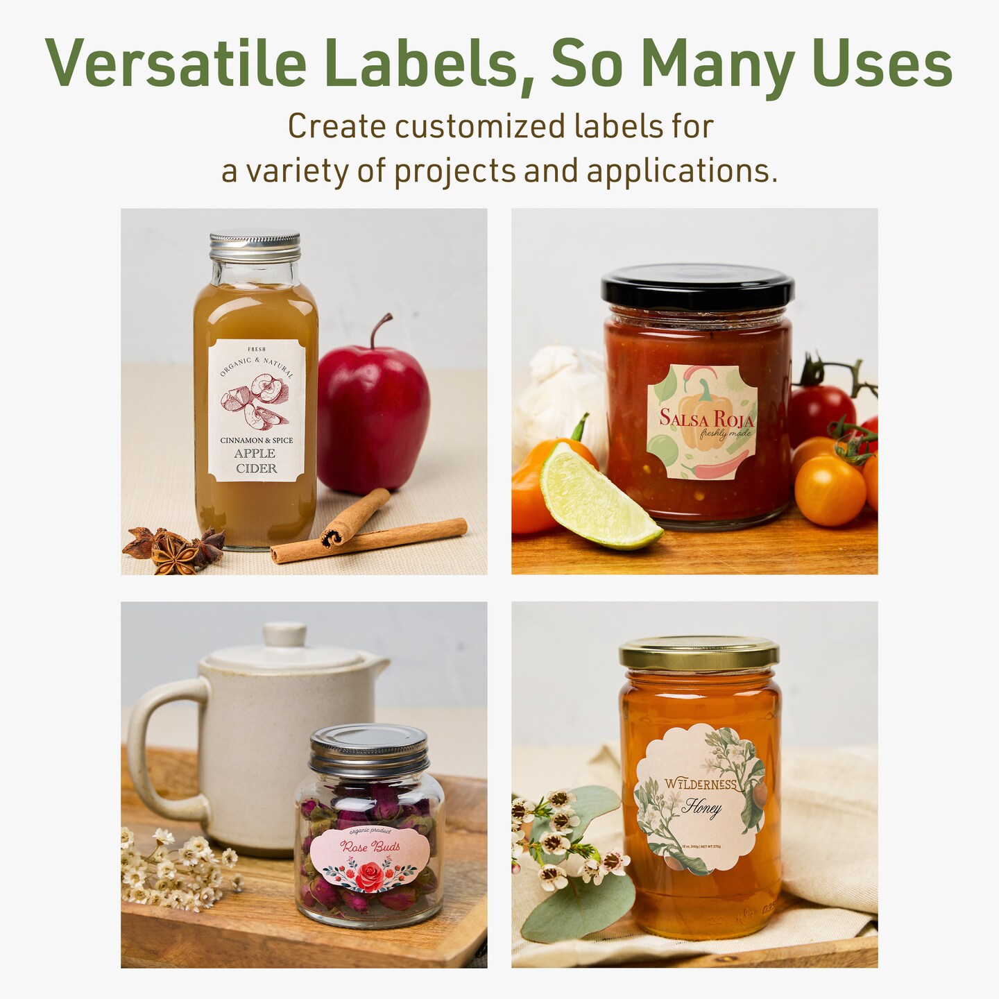 Avery Dissolvable Labels, 1-5/8" x 1-5/8" Square Scalloped