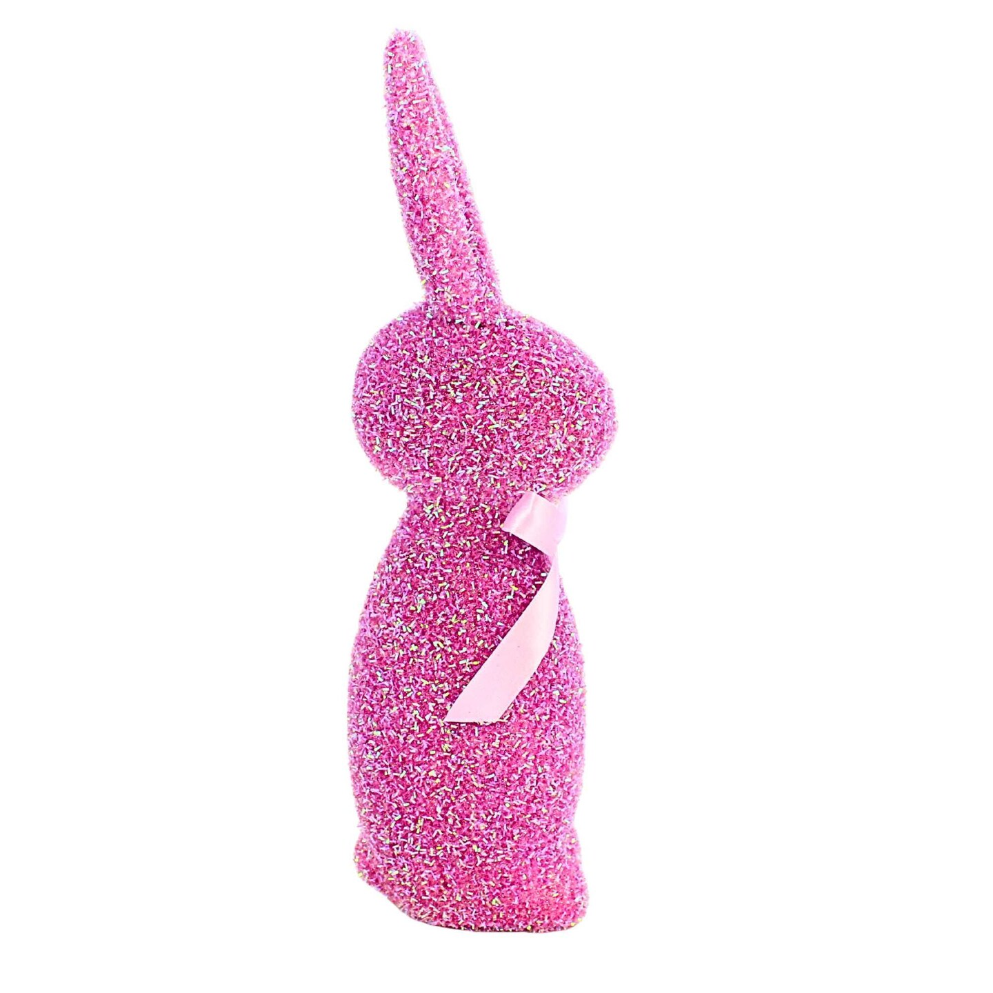 Raz Imports 16.0 Inch Iridescent Purple Flocked Bunny Easter Figurine , Lightweight Spring Decor Easter Lightweight