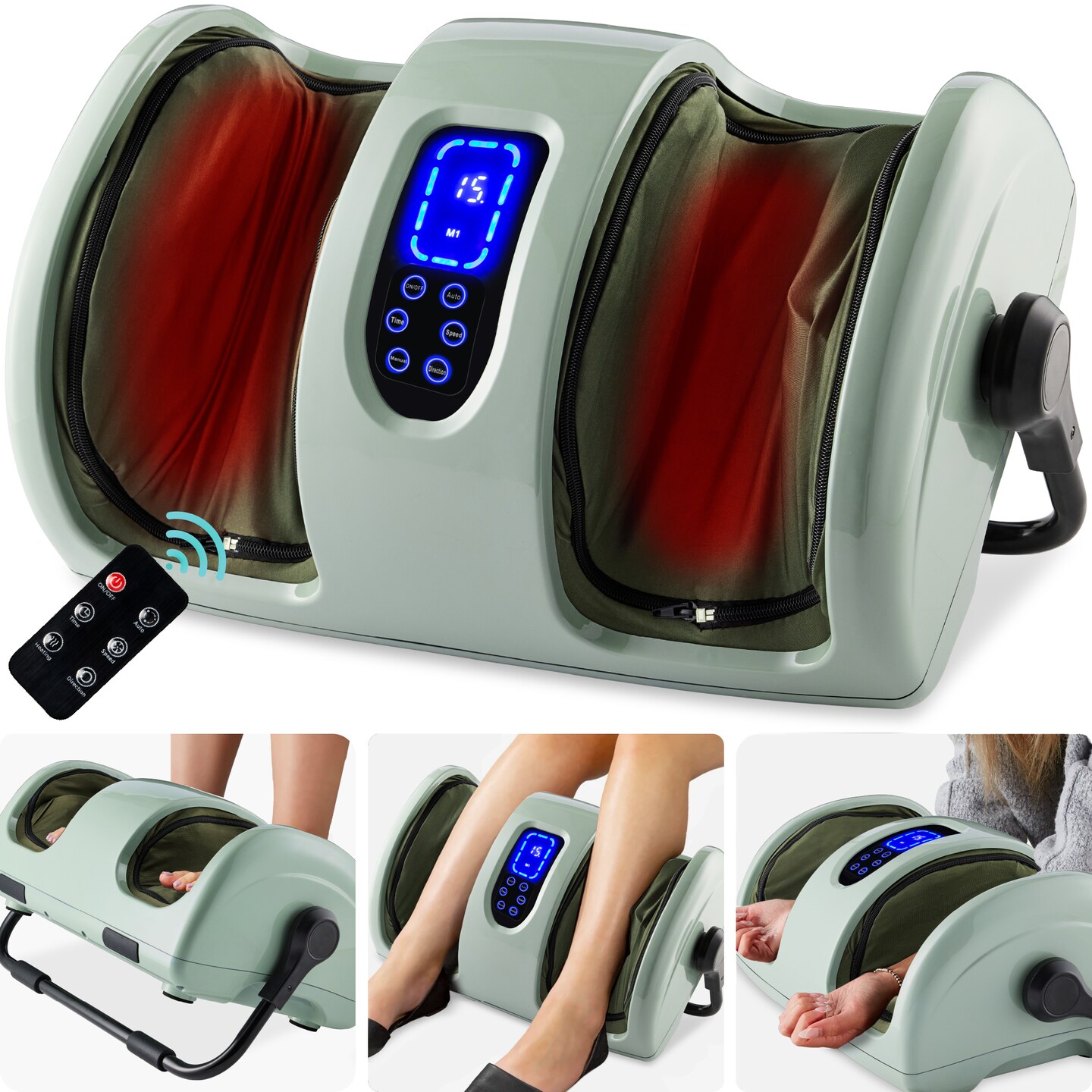 Best Choice Products Foot Massager Machine, Therapeutic Reflexology Massager w/ High-Intensity Rollers