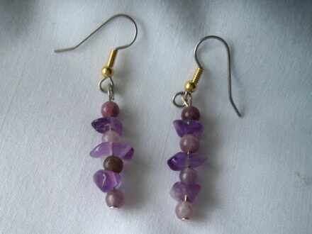 Amethyst Chip and Bead earrings MakerPlace by Michaels