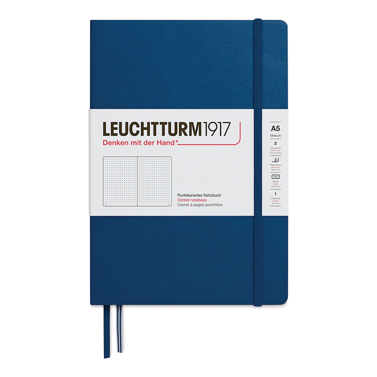 Leuchtturm1917 Dotted Hardbound Notebook - Indigo, 5-3/4