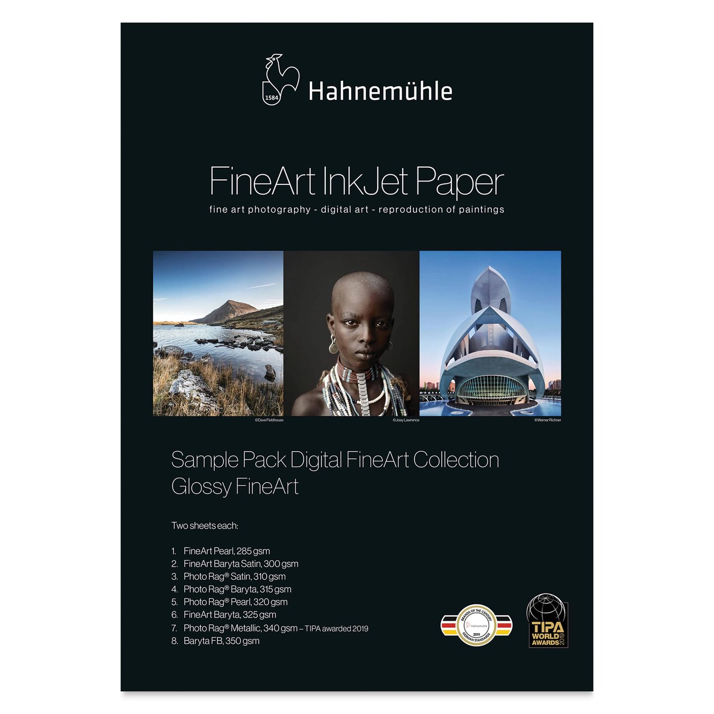 Hahnemühle Glossy FineArt Inkjet Paper Sample Pack - 8-1/2" x 11", Pkg of 16