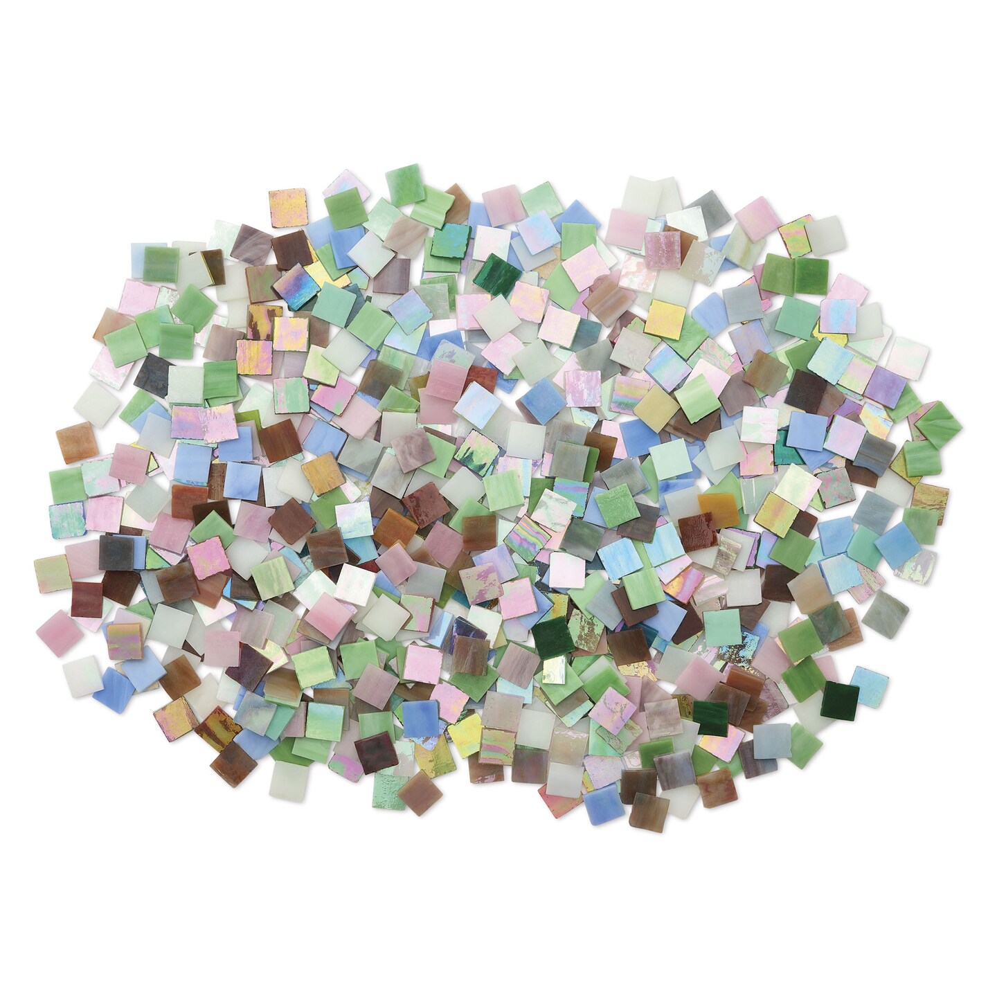 Jennifer’s Mosaics Iridescent Stained Glass Chips - Assorted Colors, 4 lb