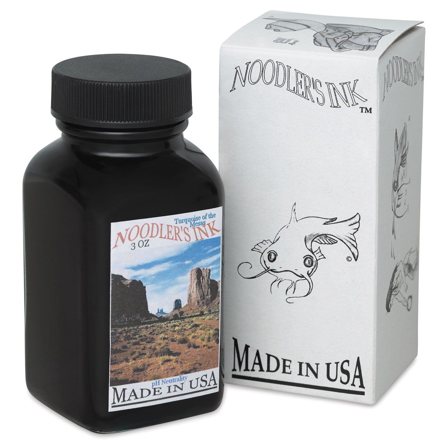 Noodler's Ink Fountain Pen Ink - Turquoise of the Mesas, 3 oz
