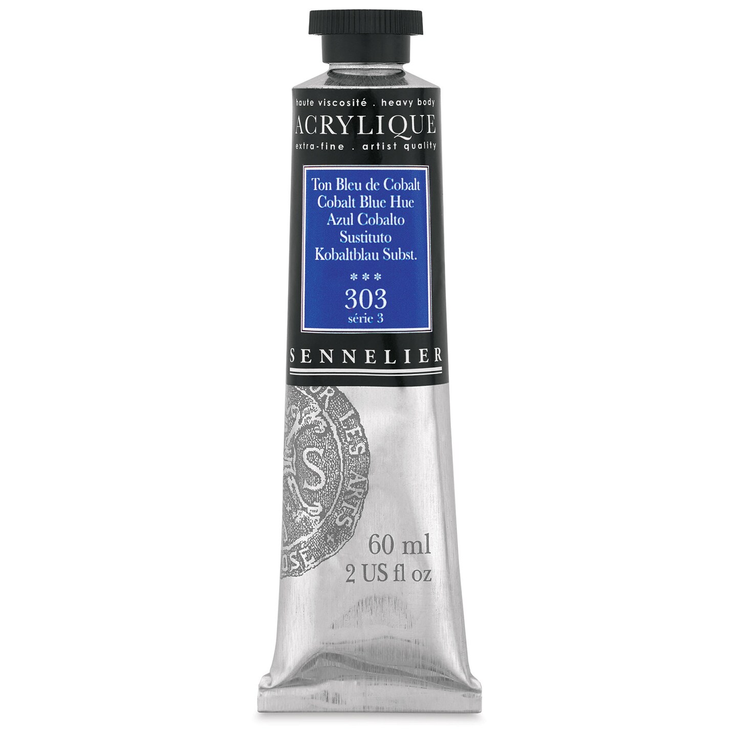 Sennelier Extra-Fine Artist Acryliques - Cobalt Blue Hue, 60 ml tube
