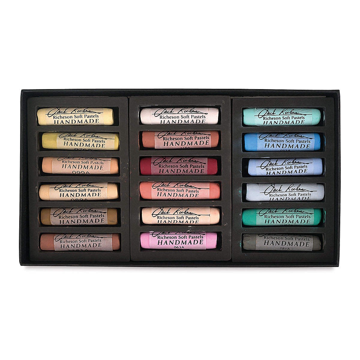 Richeson Handmade Soft Pastels - Portrait Colors, Set of 18, Full Stick