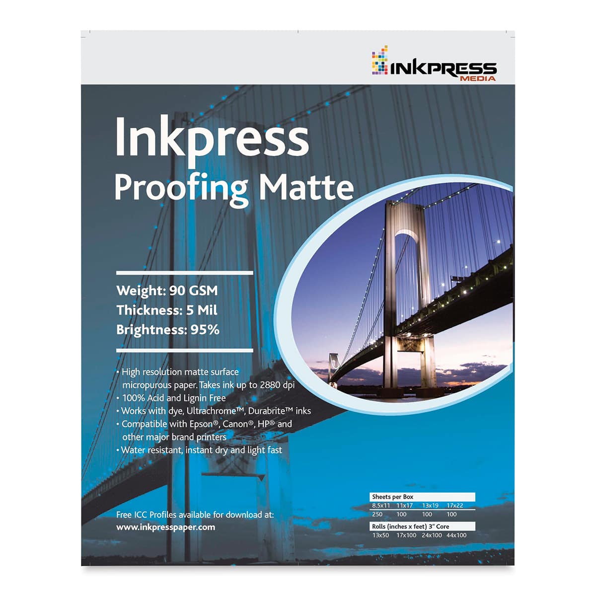 Inkpress - Inkjet Papers, 11" x 17", Proofing Matte, 100 Sheets