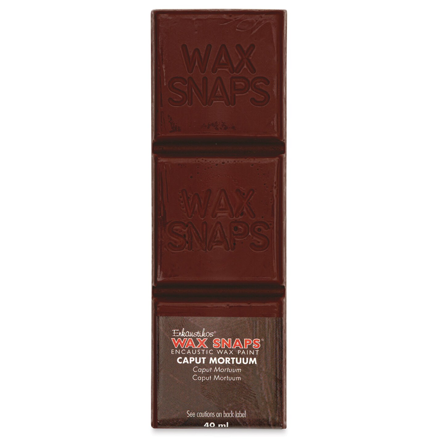 Enkaustikos Wax Snaps Encaustic Paints - Caput Mortuum, 40 ml cake