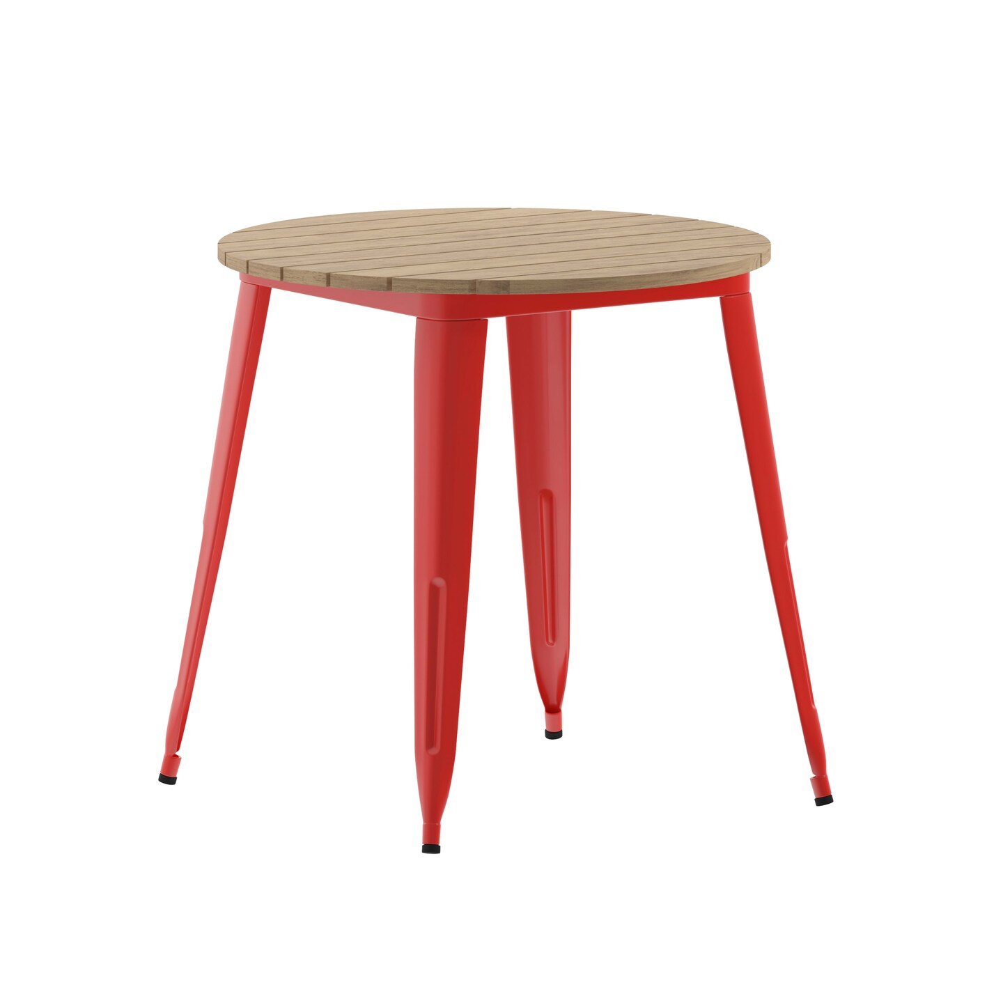 Merrick Lane Dryden Indoor/Outdoor Dining Table, 30&#x22; Round All Weather Poly Resin Top with Steel Base