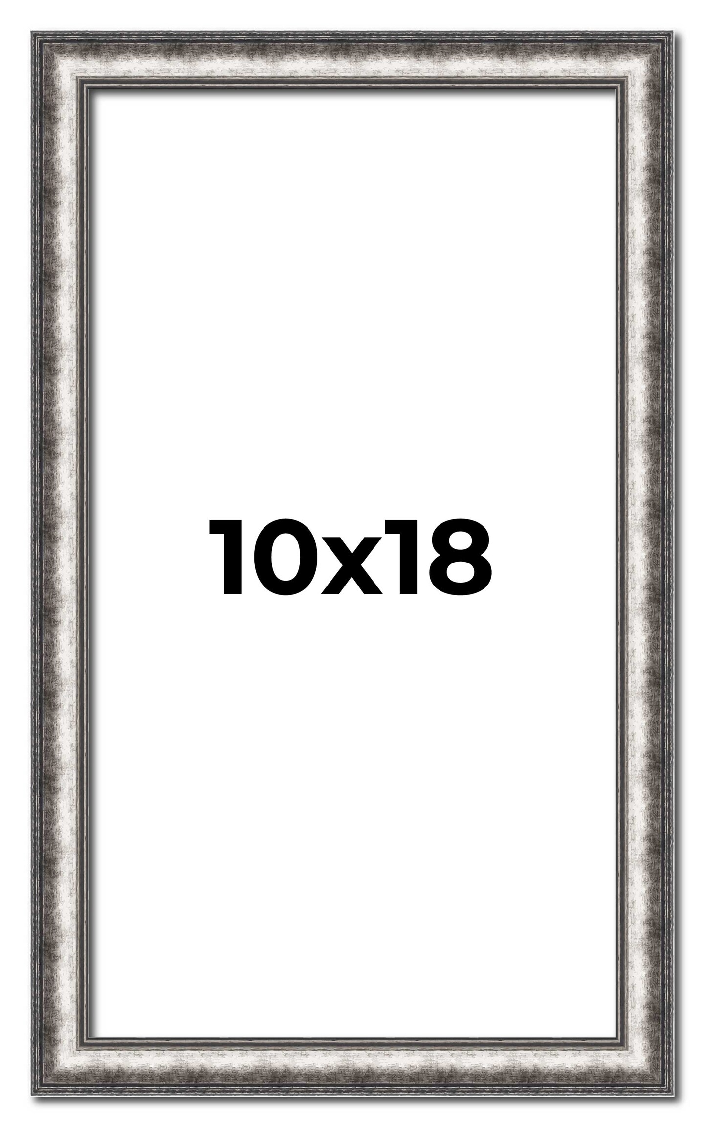 Slim Profile Silver Picture Frame - UV Acrylic, Foam Board Backing, Hanging Hardware