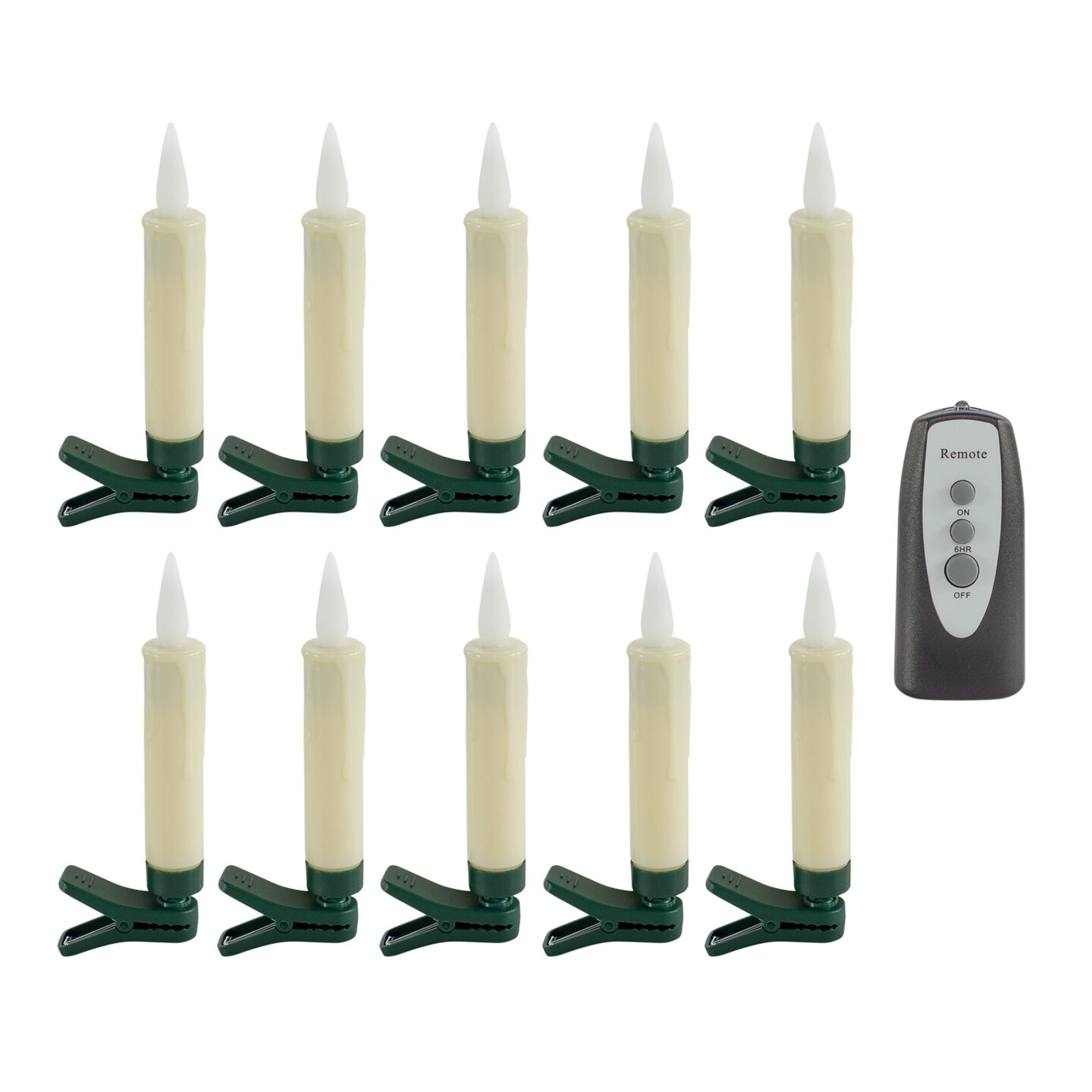 Melrose Set of 2 Lighted Flameless Candles with Clip 4&#x22;