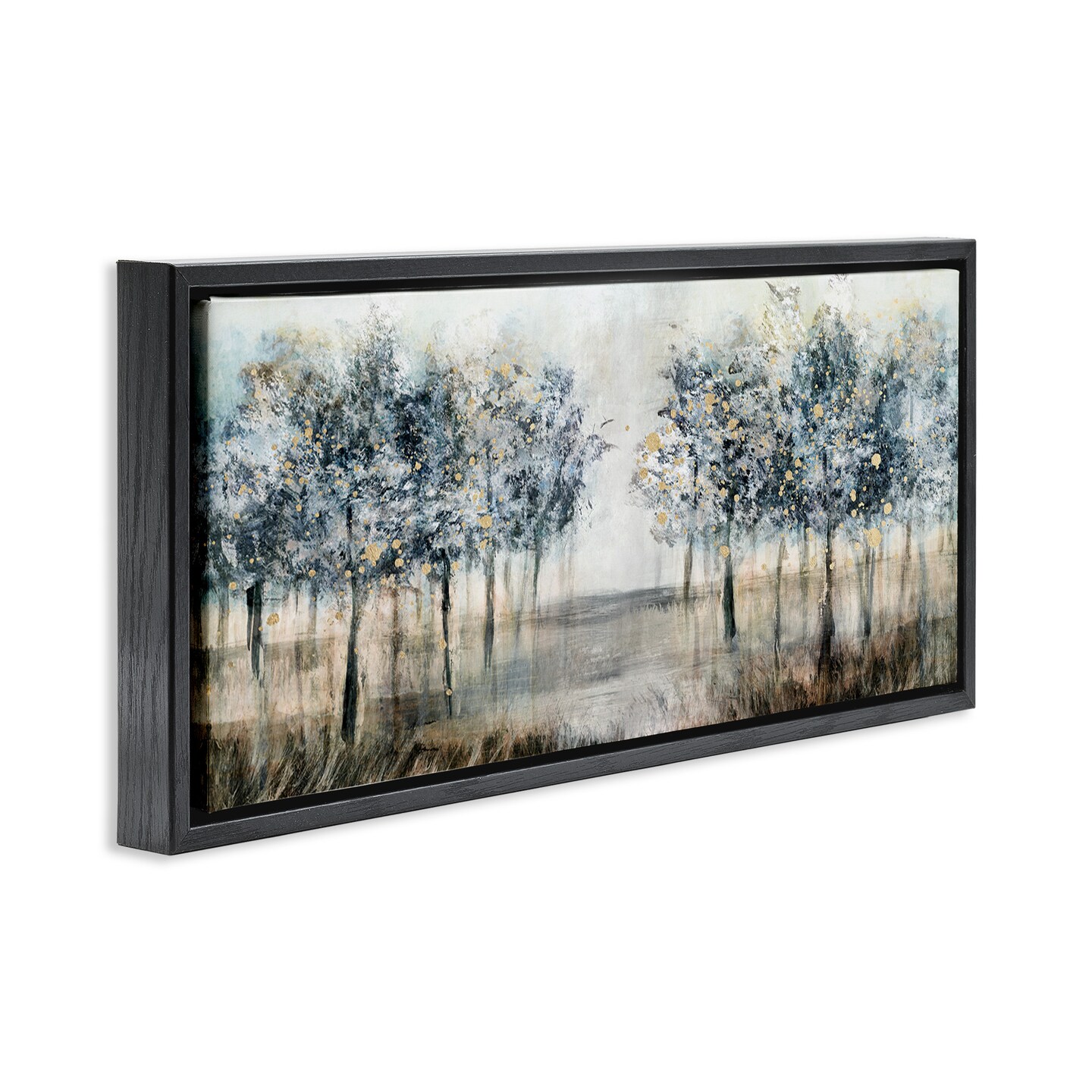 Stupell Industries Modern Tree Grove Framed Floater Canvas Wall Art