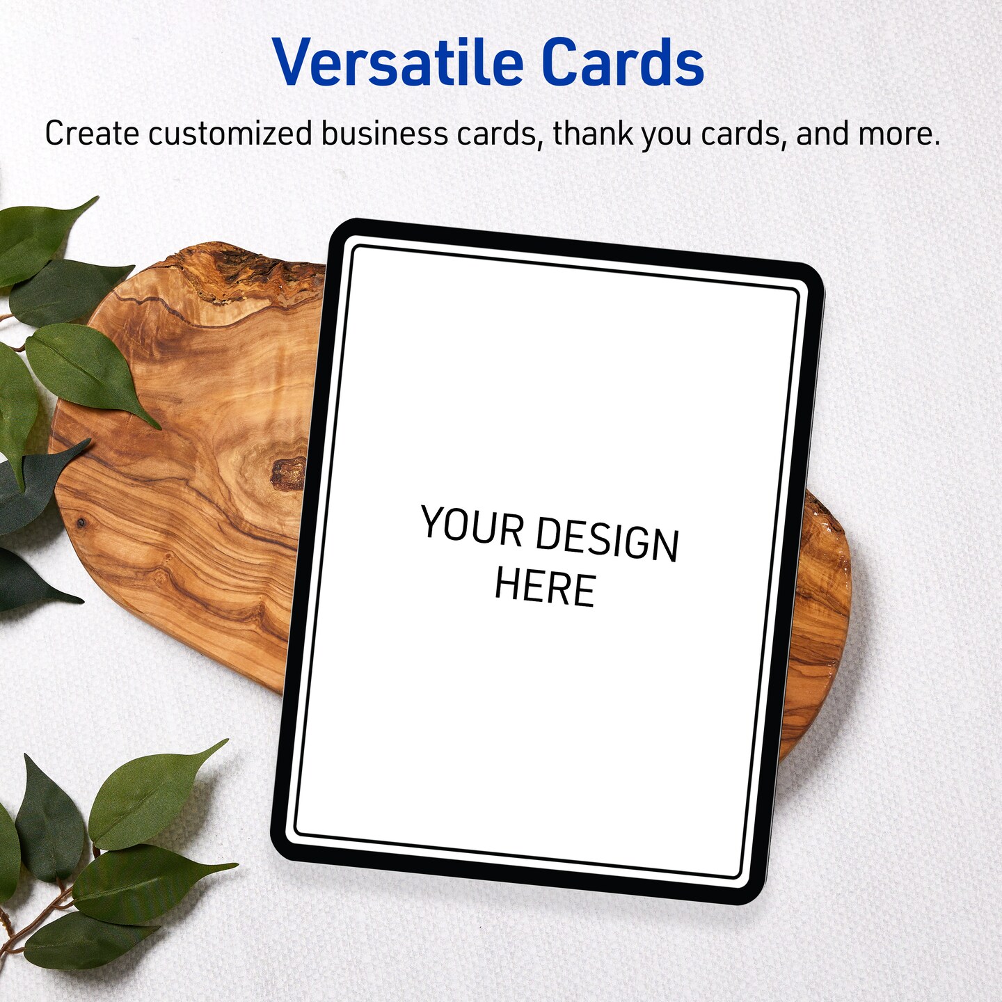 Avery Printable Rectangle Postcards with Rounded Corners, Double Black Border, 4.25&#x22; x 5.5&#x22;, Matte White Rectangle Postcards with Rounded Corners, Laser/Inkjet, 20ct, Great for Postcards