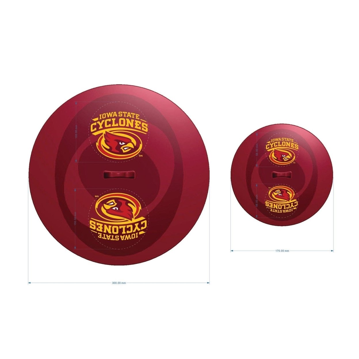 Iowa State Cyclones Fanpans Silicone Cookware Set Freezer Dishwasher Safe