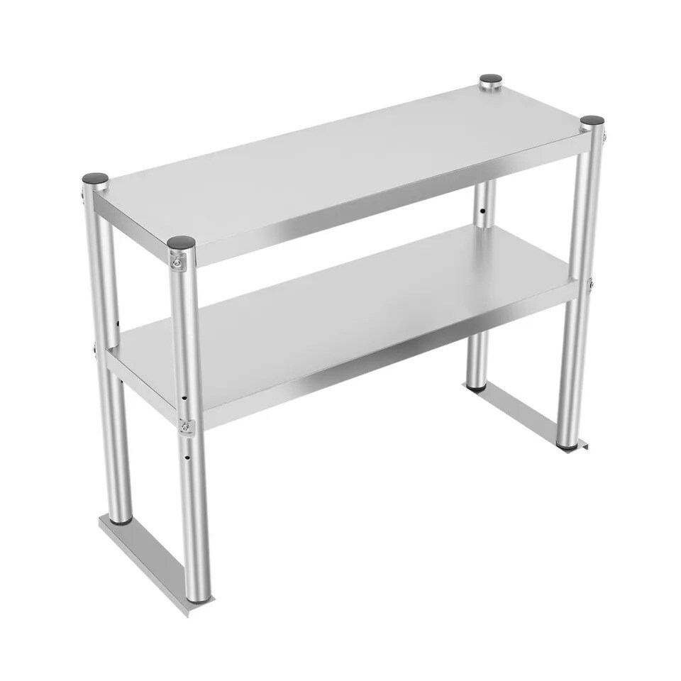 12&#x22; x 30&#x22; Stainless Steel Commercial Kitchen Prep Table with Double Overshelf