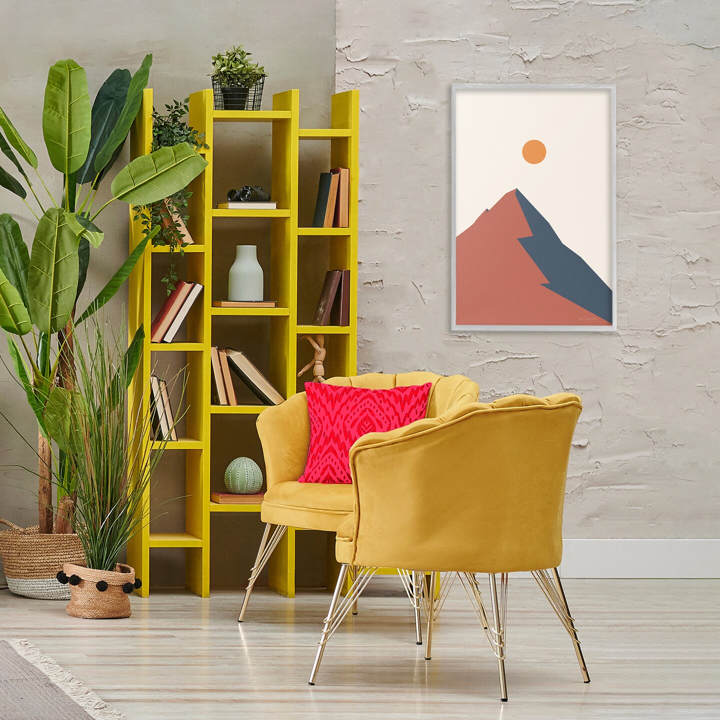 Stupell Industries Neutral Boho Peak Framed Giclee Wall Art Design by Omar Escalante