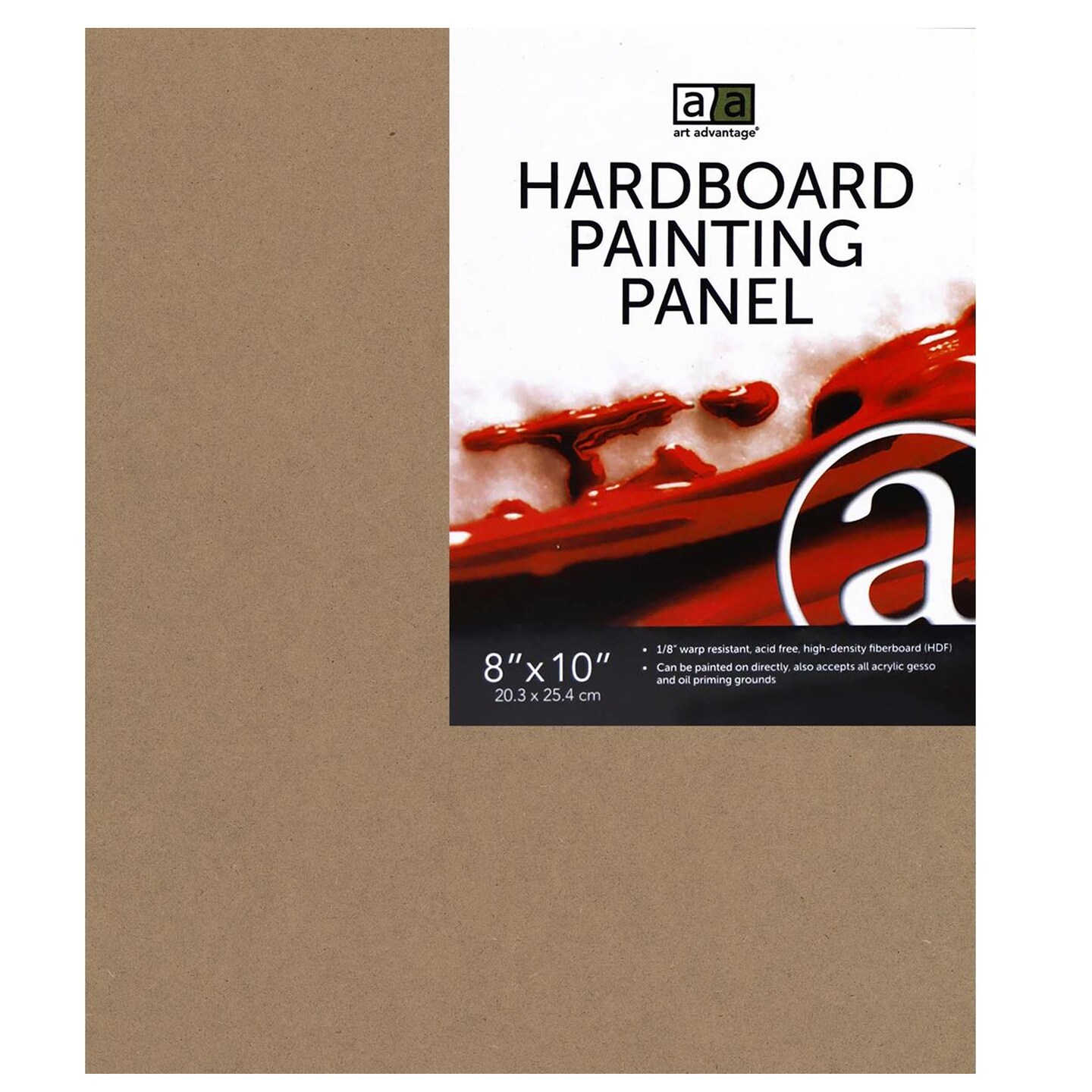 Art Advantage Hardboard Painting Panel 8x10 – MDF Art Board for Artists, Durable Hardboard Panel, Smooth Surface Wood Board for Acrylic, Oil, and Mixed Media Painting