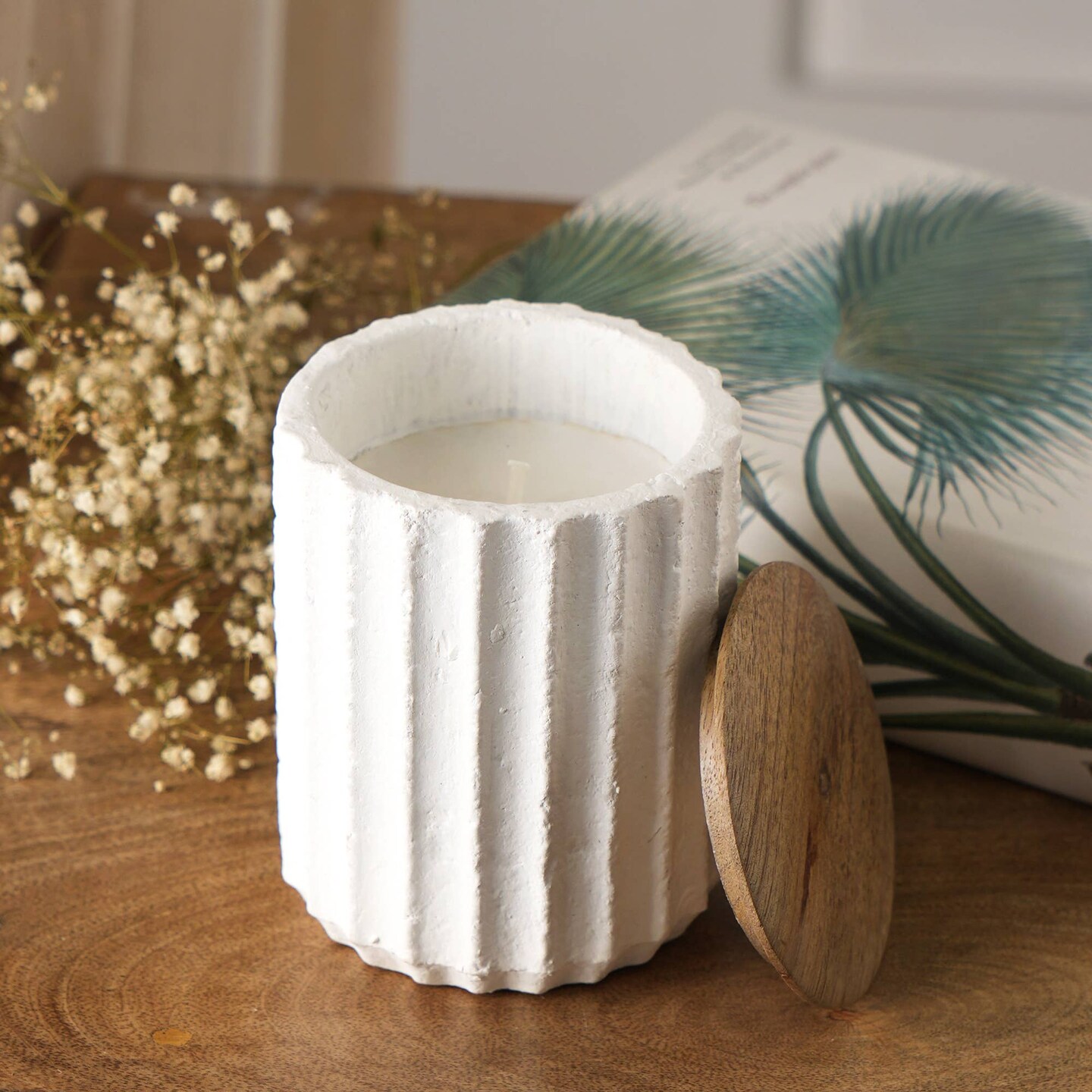 Ecomix Wax Fill Fragrance Jar Candle With Wooden Lid