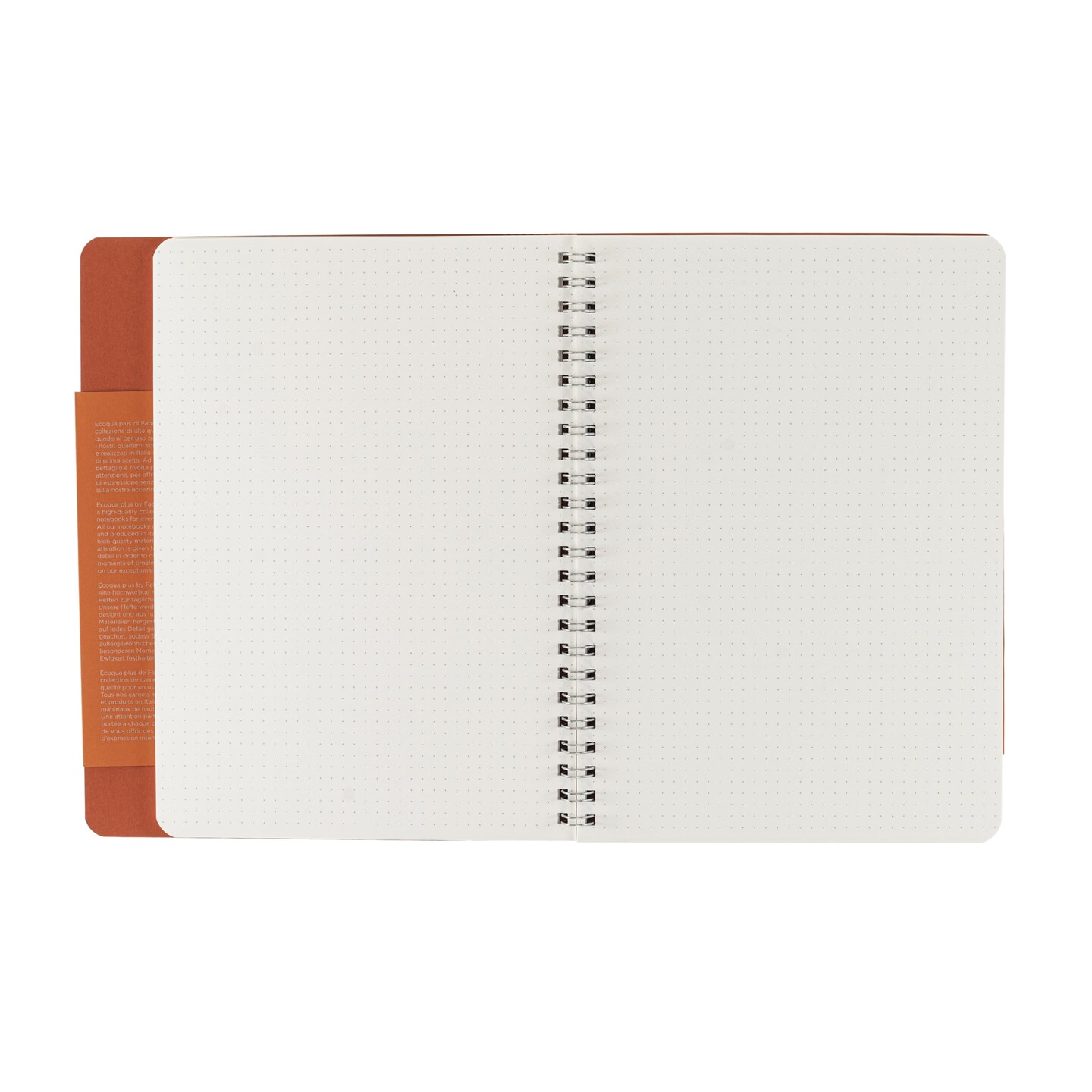 Fabriano Ecoqua Plus Hidden Spiral-Bound Notebook, 5.8" x 8.3", A5