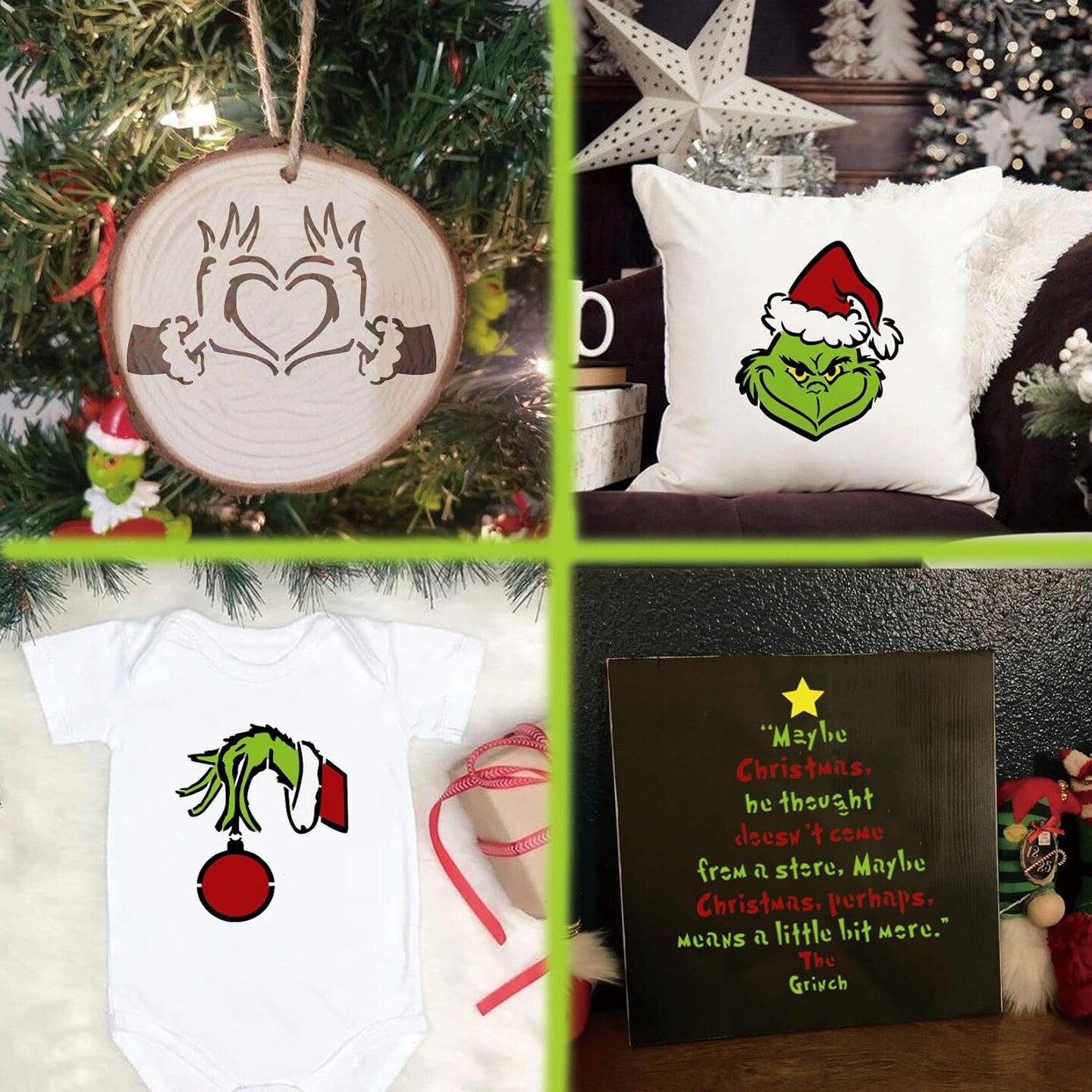 Christmas Stencils for Painting on Wood Reusable(16 Christmas 6inch)7"L x 6"W