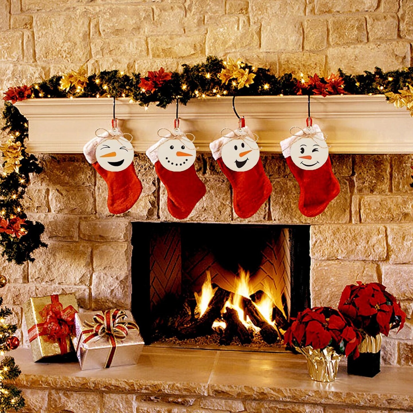 Christmas Snowman Face Stencils for Crafts Reusable Drawing(3*36PCS)3"L x 3"W