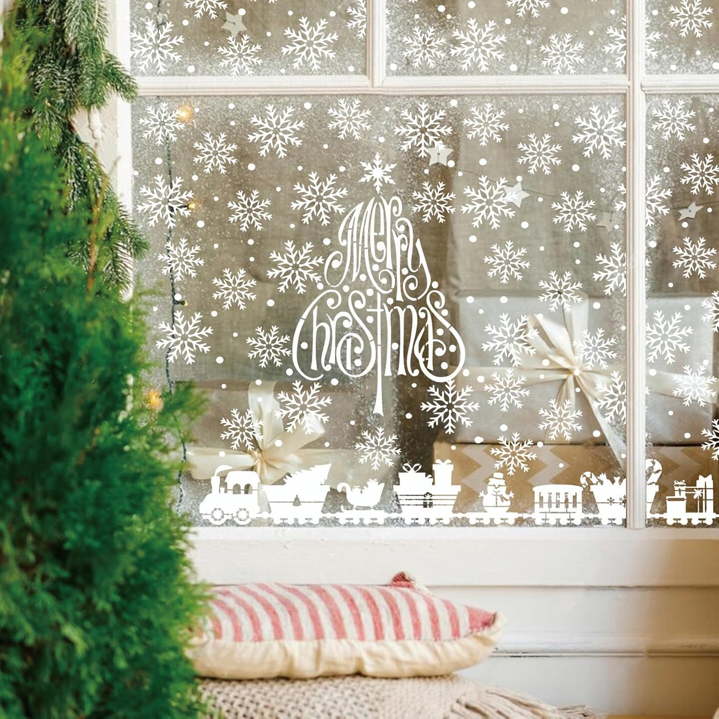 Large Christmas Stencils for Painting on Wood(10 window)14&#x22;L x 8&#x22;W