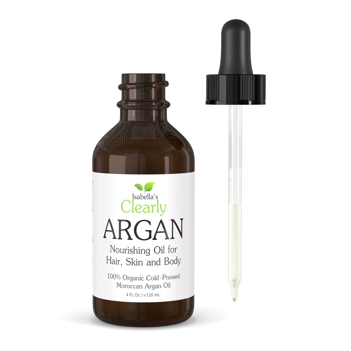 Isabella's Clearly ARGAN, Organic Cold-Pressed Argan Oil for Skin, Hair and  Body, 4 Fl Oz