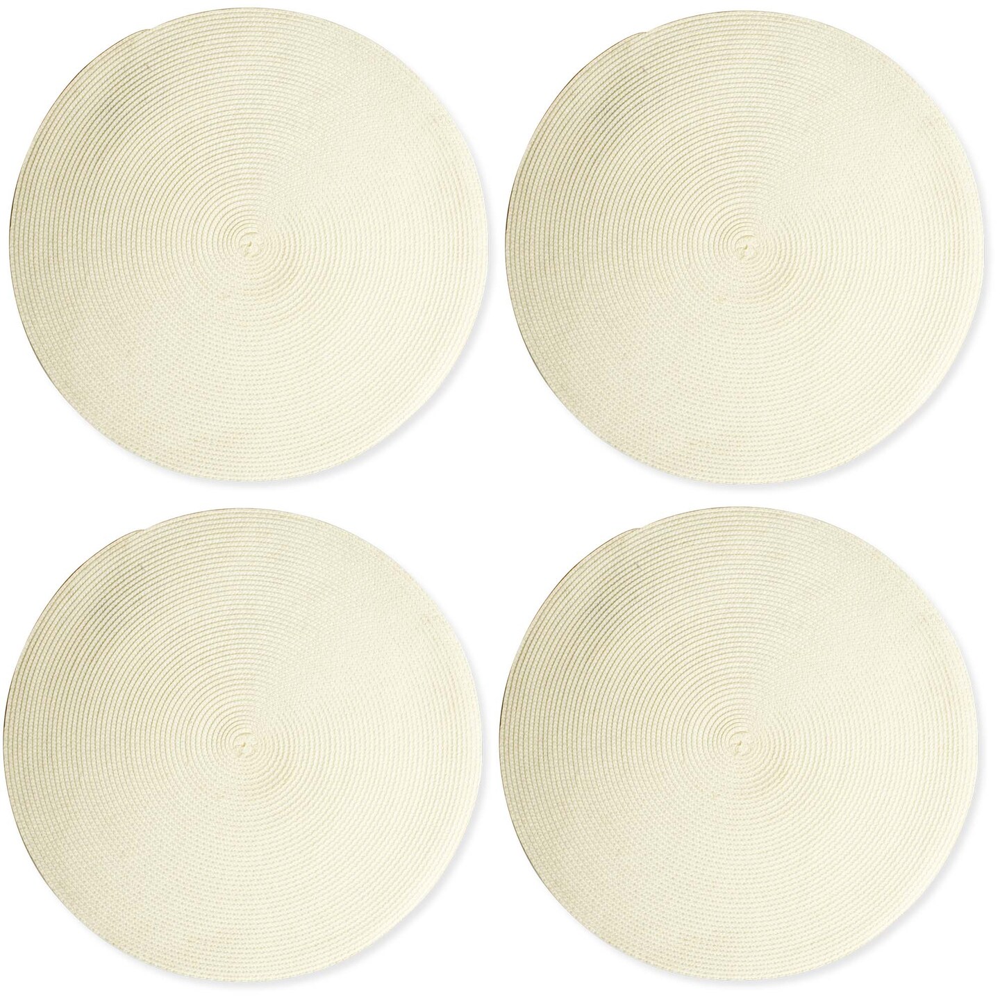 Round Woven Placemats, Set of 4