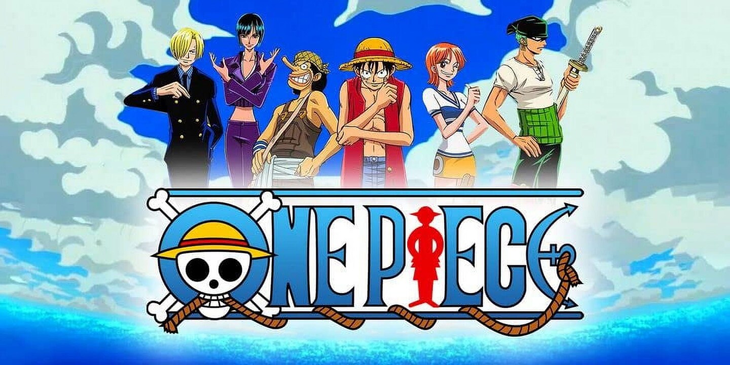 Anime One Piece Edible Cake topper and Border Strips (1/4 Sheet) fits 1/4 Sheet cake or larger