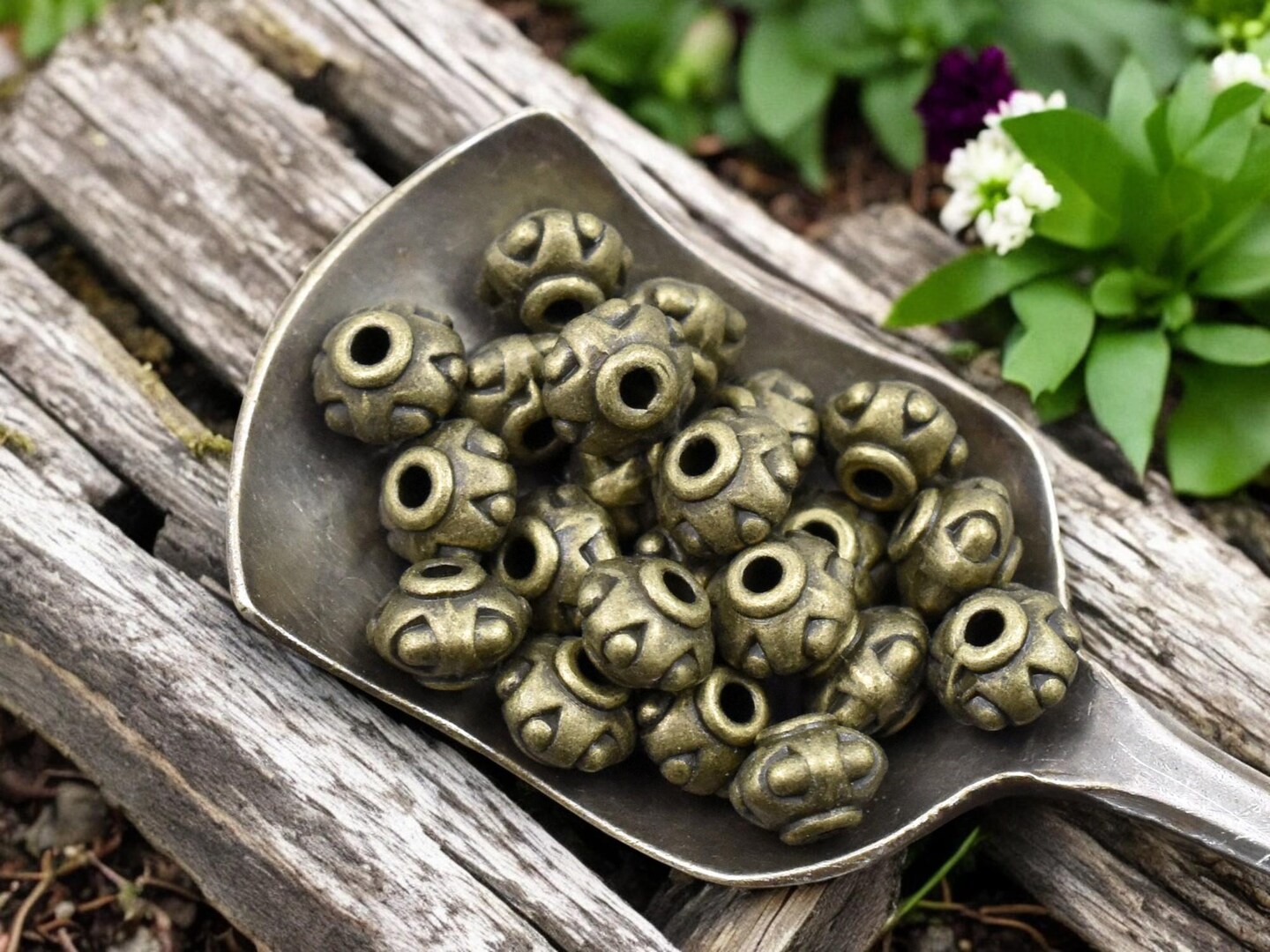 *100* 7x5mm Antique Bronze Rondelle Spacer Beads