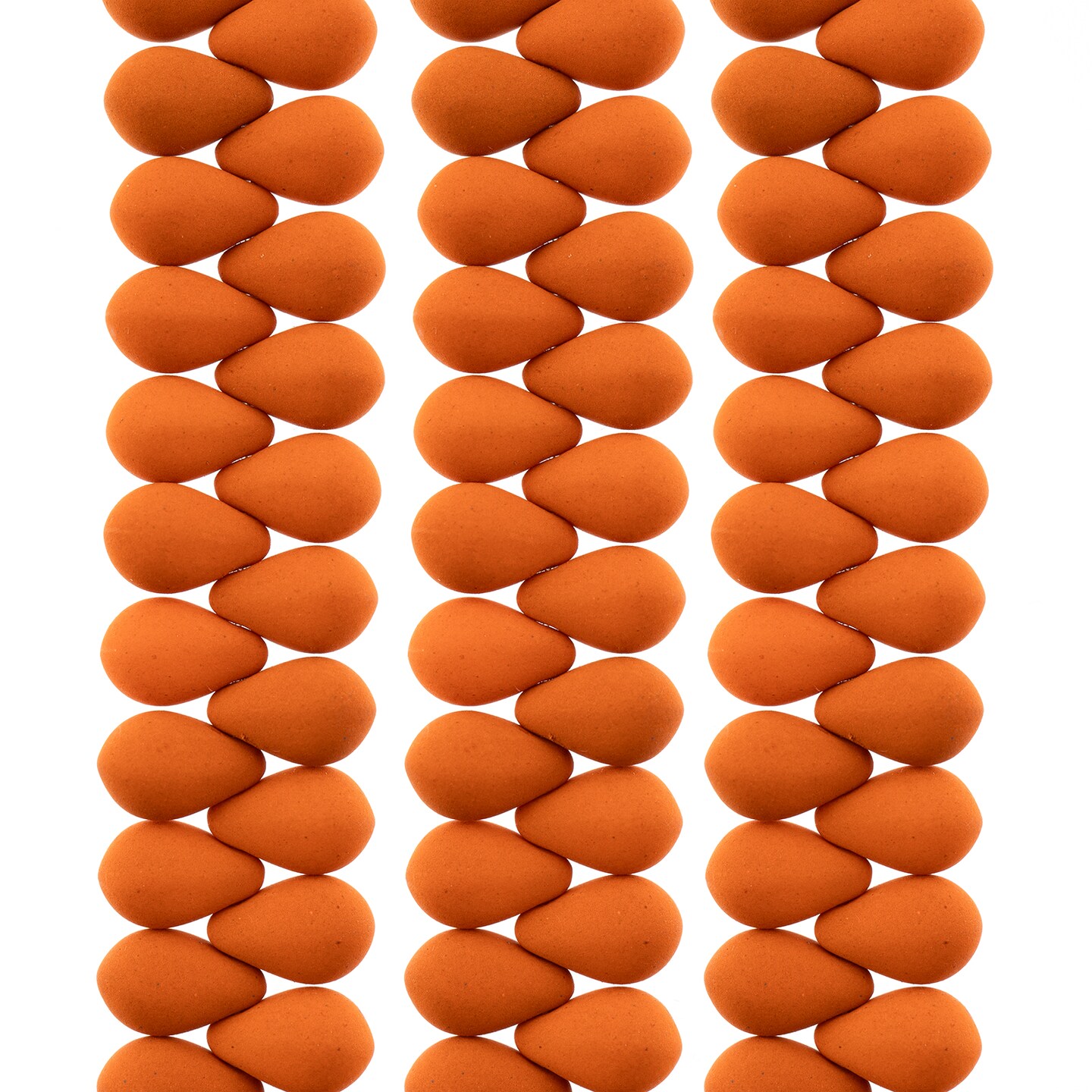 John Bead 114pcs 6x9mm Czech Glass White Alabaster Velvet Drop Bead Strands