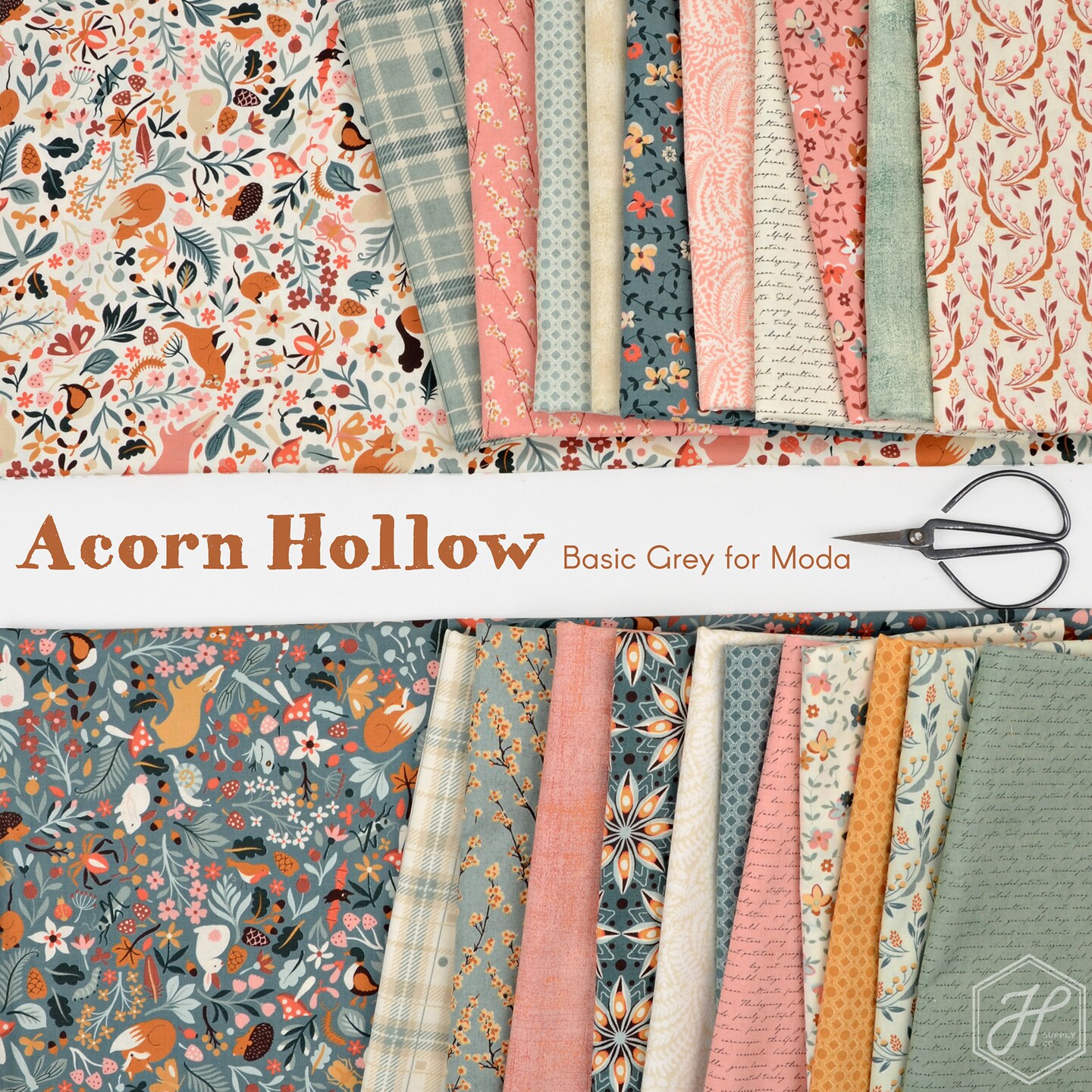 Yield Blenders in Sage (30768 16) | Acorn Hollow | BasicGrey | Moda
